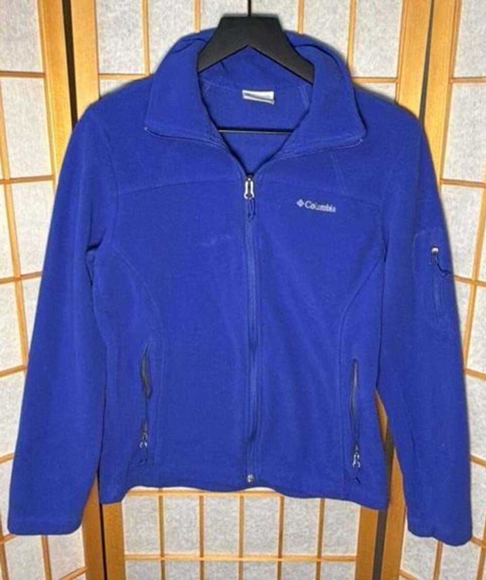 Columbia Fleece Jacket Size S Blue Full Zip